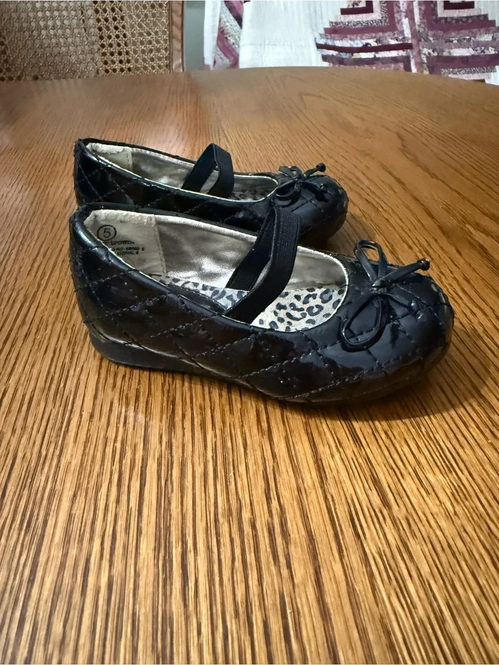 Buster Brown Black Quilted Mary Jane Flats